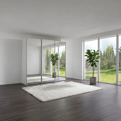 Wiemann Full Mirror Phoenix Iconic White Carcase 3 Door Sliding Wardrobe