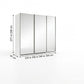 Wiemann Full Mirror Phoenix Iconic White Carcase 3 Door Sliding - Wardrobe - Dimensions