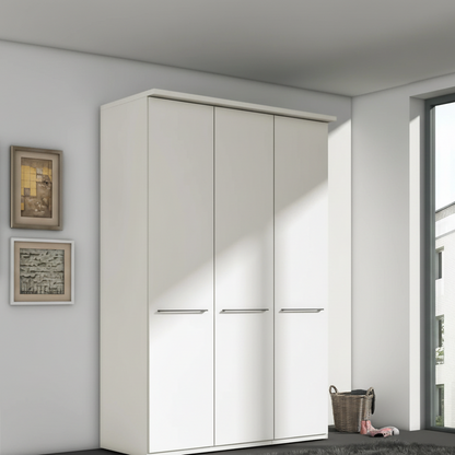 Wiemann Cairns 3 Door White Hinged Wardrobe with Cornice Width 150 height 220cm