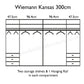Wiemann Kansas Large 6 Door Havana Glass Wardrobe with Mirror & LED Light 