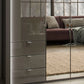 Wiemann Kansas Large 6 Door Havana Glass Wardrobe with Mirror & LED Light 