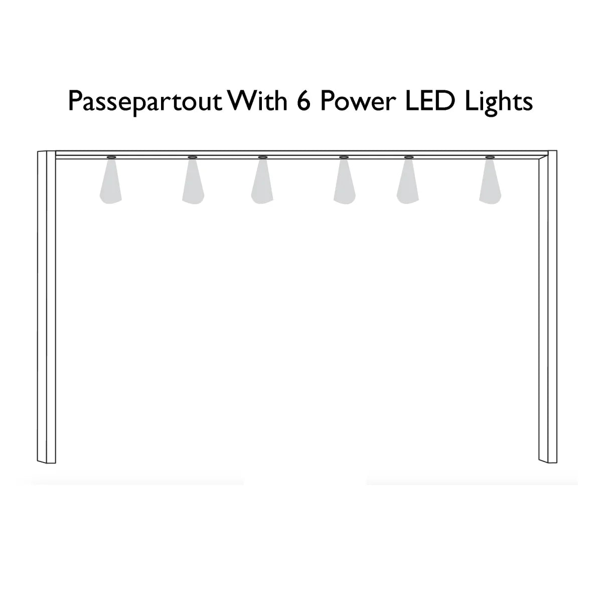 Wiemann Kansas Large 6 Door White Glass Wardrobe with Mirror 
