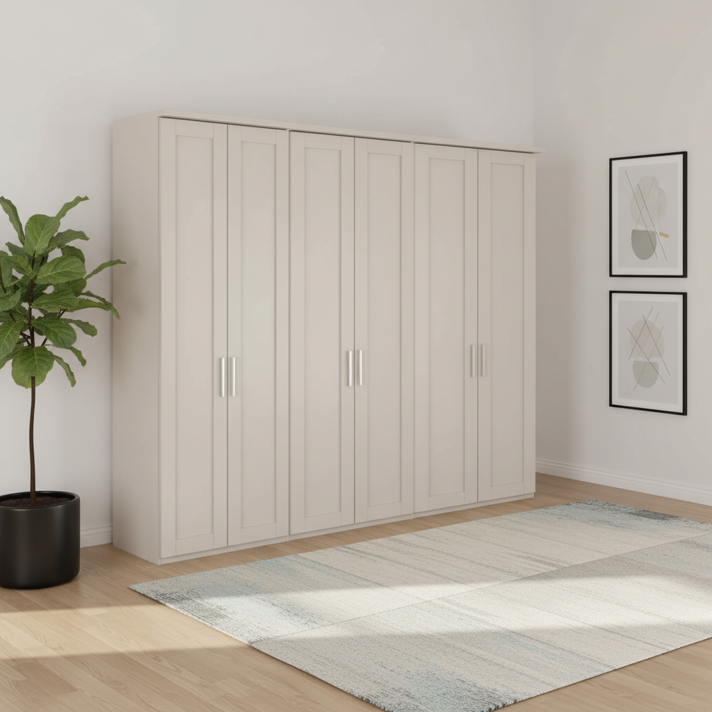 Wiemann Kempton 300cm 6 Door Hinged Wardrobe