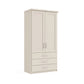 Wiemann Kempton 100cm wardrobe with drawers in Champagne Colour with  Cornice