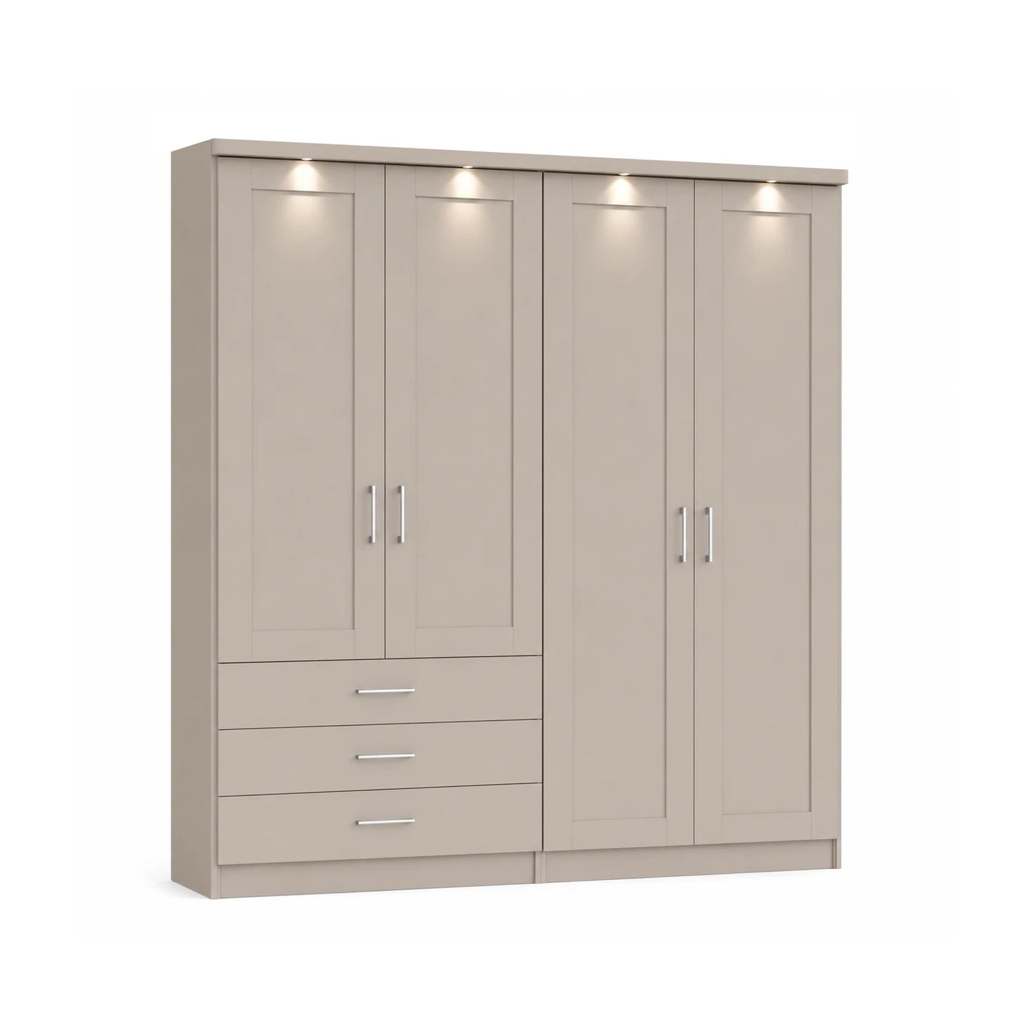 Wiemann Kempton 200cm 4 Door Wardrobe with Drawers