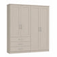 Wiemann Kempton 200cm 4 Door Wardrobe with Drawers