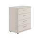 Shop the Wiemann Kempton Champagne 4 drawer Large chest. Available in 4 colours with optional Nordic Oak top and delivered assembled.