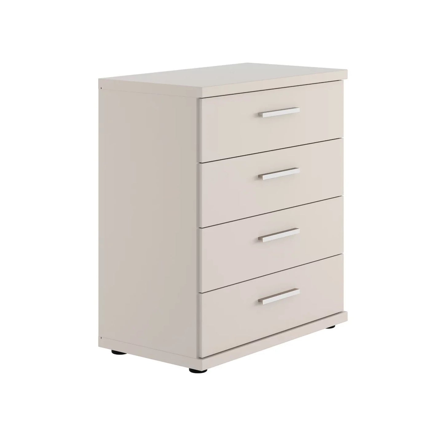 Shop the Wiemann Kempton Champagne 4 drawer Large chest. Available in 4 colours with optional Nordic Oak top and delivered assembled.
