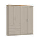 Wiemann Kempton 200cm 4 Door Wardrobe with Drawers