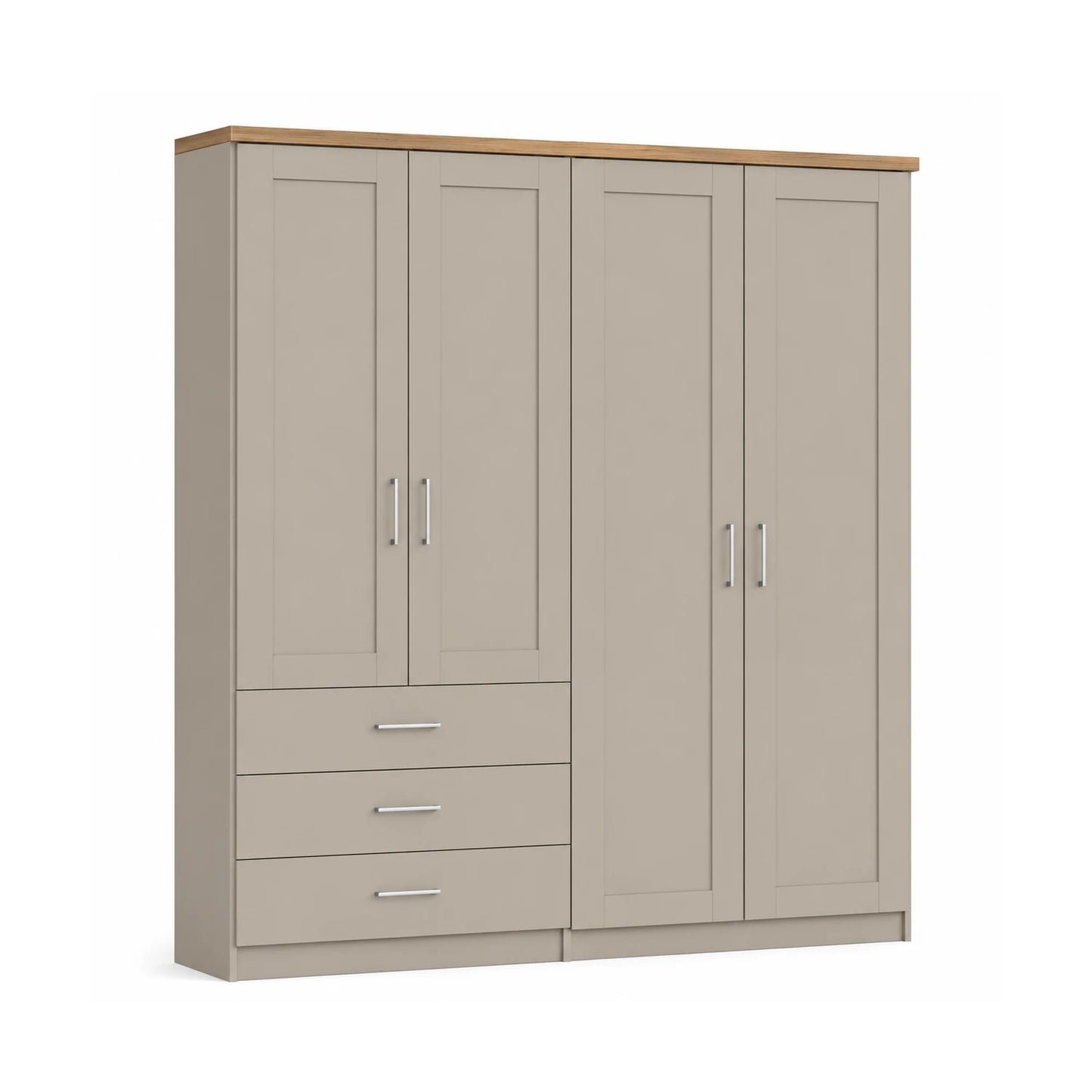 Wiemann Kempton 200cm 4 Door Wardrobe with Drawers