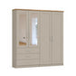 Wiemann Kempton 200cm 4 Door Wardrobe with Drawers