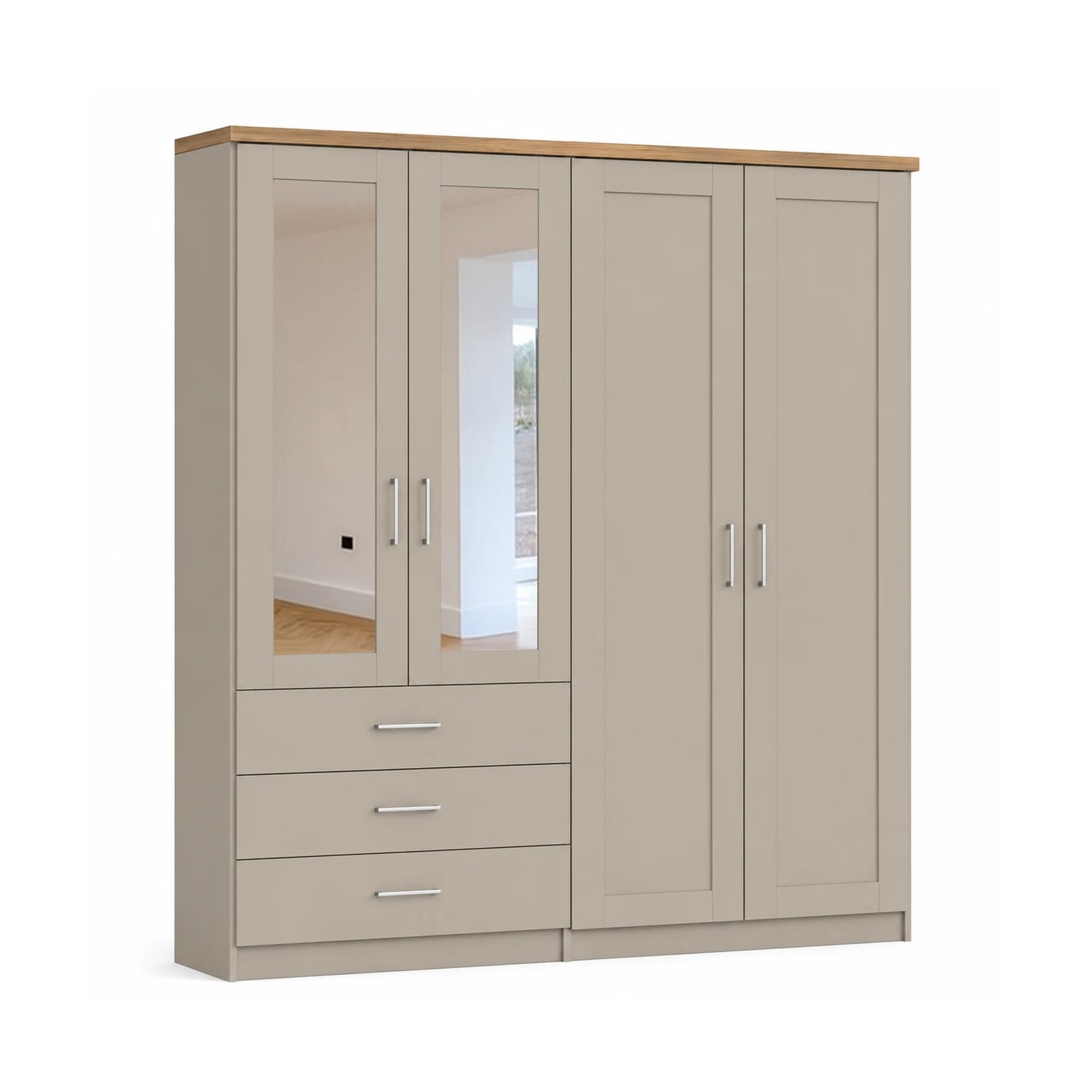 Wiemann Kempton 200cm 4 Door Wardrobe with Drawers