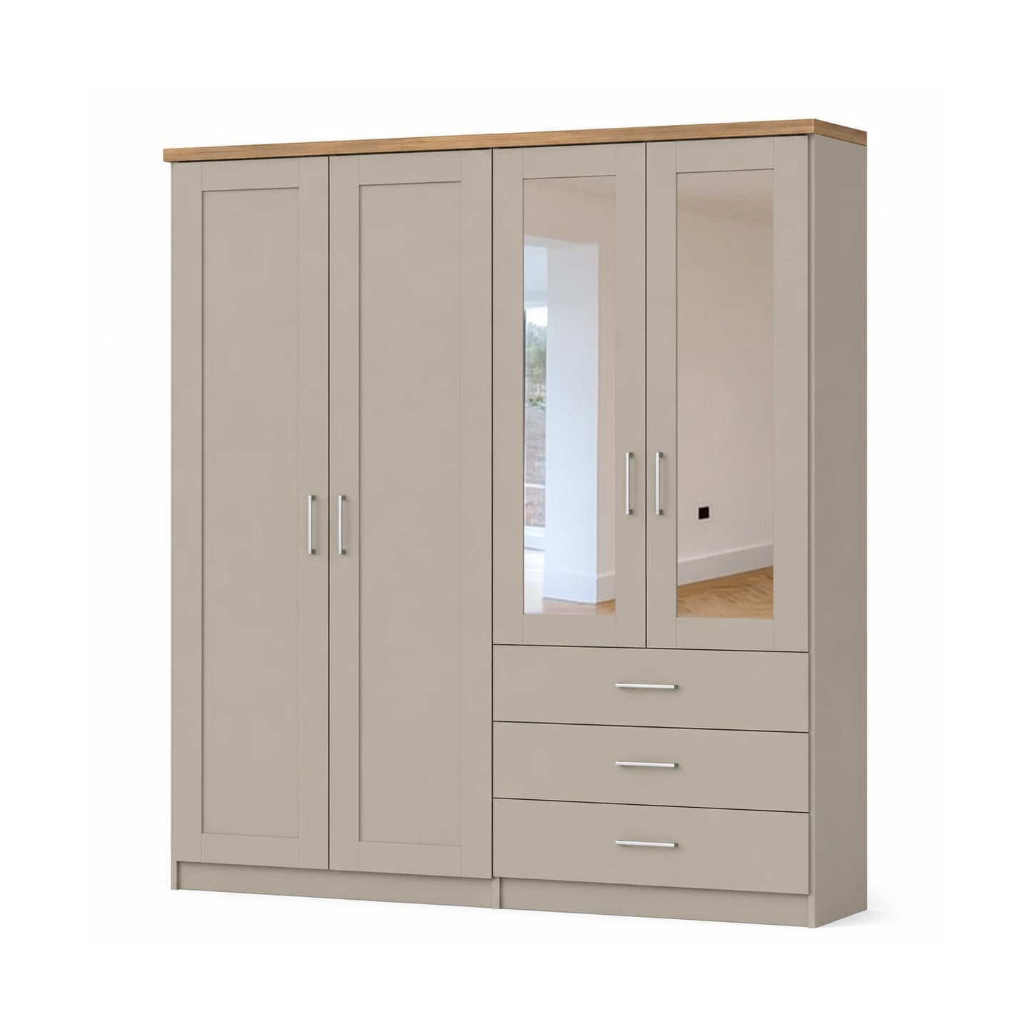 Wiemann Kempton 200cm 4 Door Wardrobe with Drawers