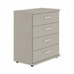 Shop the Wiemann Kempton Pebble Grey 4 drawer Large chest. Available in 4 colours with optional Nordic Oak top and delivered assembled.