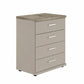 Shop the Wiemann Kempton Pebble Grey 4 drawer Large chest with Nordic Oak top and delivered assembled.