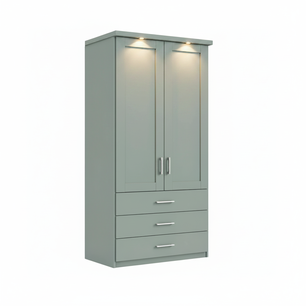 Wiemann Kempton 100cm 2 Door Wardrobe with Drawers