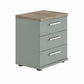 Wiemann Kempton 3 drawer bedside table in Sage Green finish and Oak Top