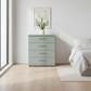 Shop the Wiemann Kempton 4 drawer narrow chest. Available in 4 colours with optional Nordic Oak top and delivered assembled.