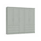 Wiemann Kempton Champagne large 5 Door wardrobe with Drawers and Cornice