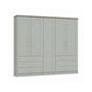 Cottage Style Wiemann Kempton Sage Green large 5 Door wardrobe with Drawers and Cornice