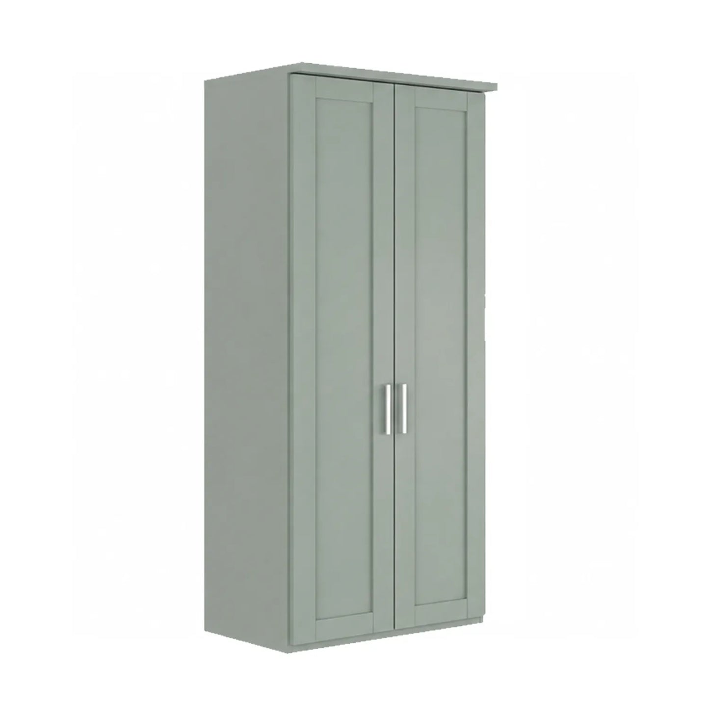 Wiemann Kempton Sage Green 2 Door Hinged Wardrobe with Mirror on Left Door