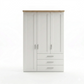 German-made 3 door wardrobe with Nordic Oak cornice