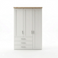 Kempton wardrobe with three drawers and mirror door option