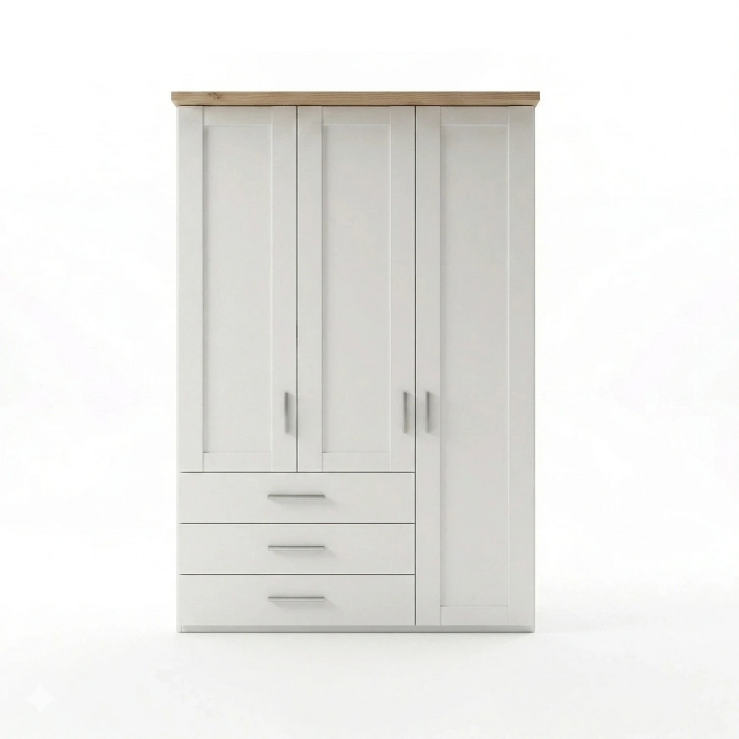 Kempton wardrobe with three drawers and mirror door option