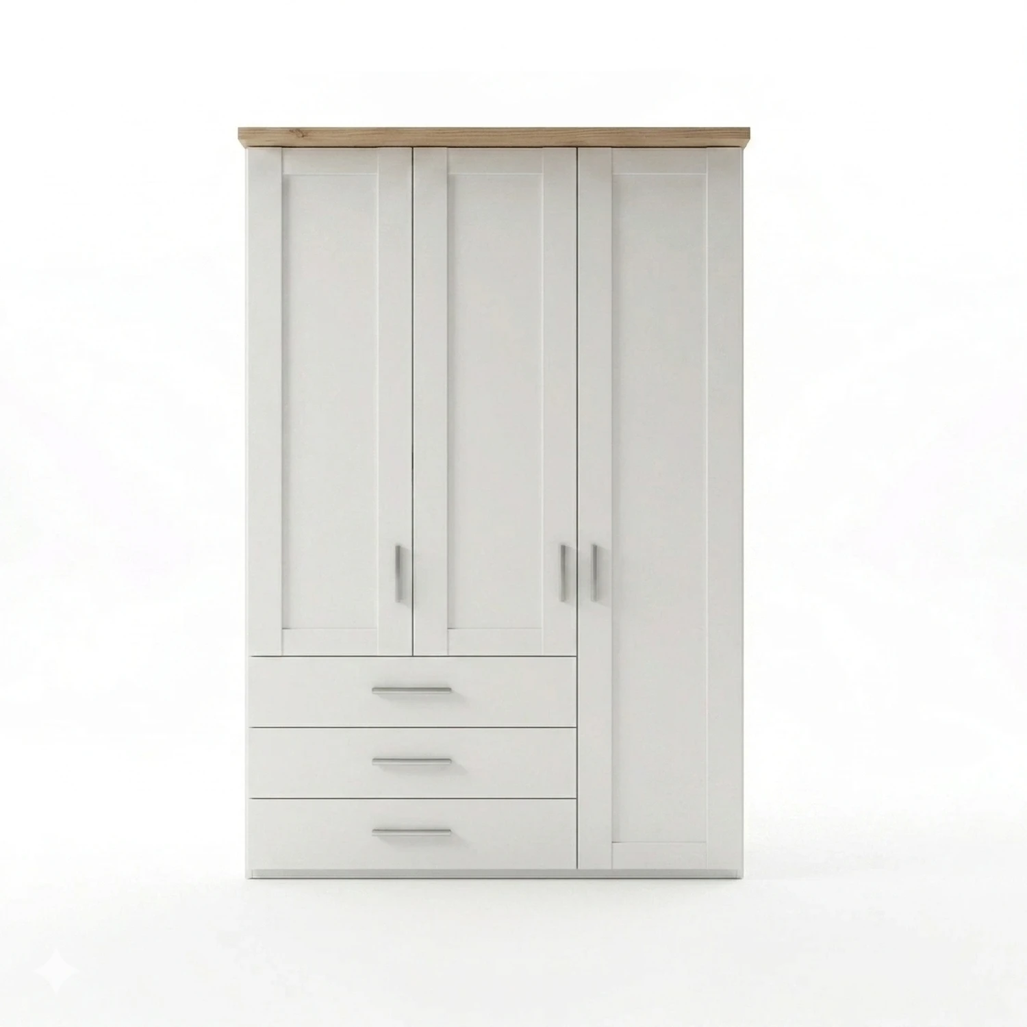 Kempton wardrobe with three drawers and mirror door option