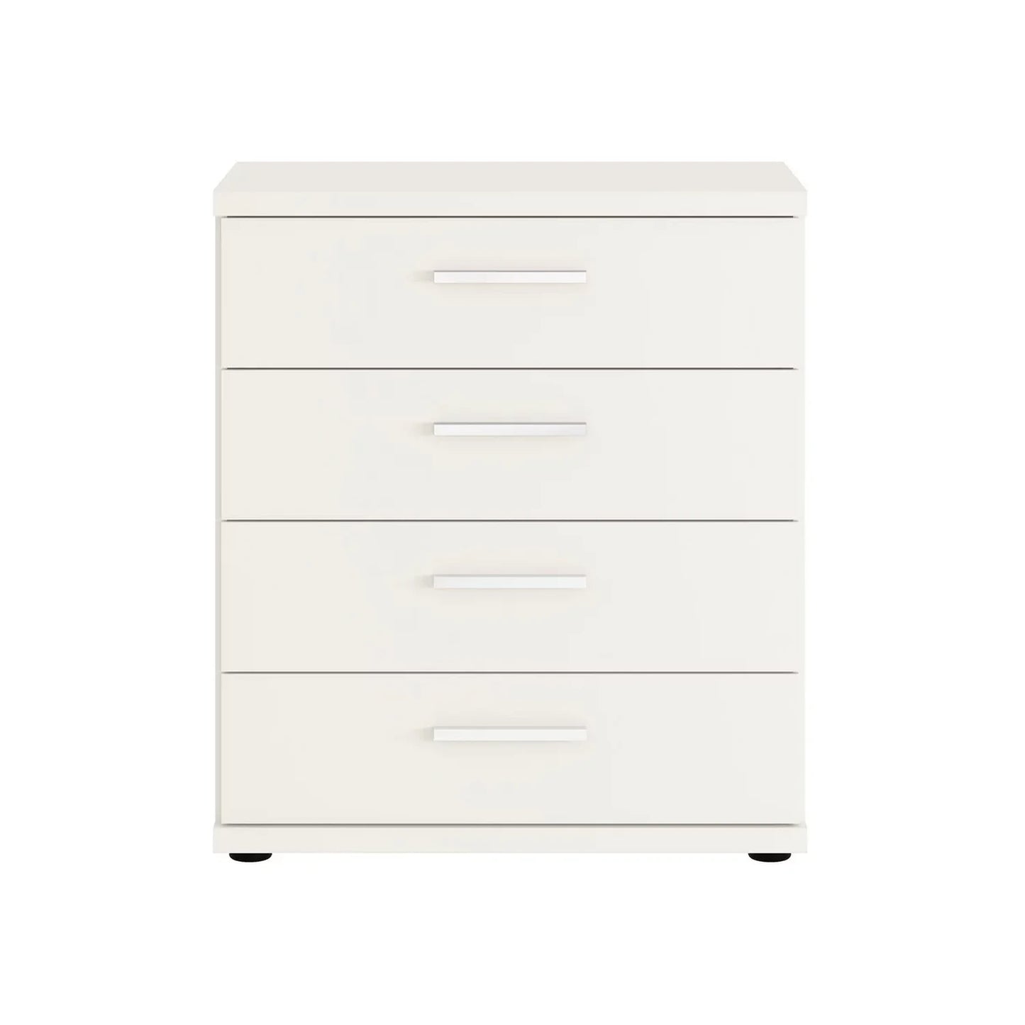 Shop the Wiemann Kempton White 4 drawer Large chest. Available in 4 colours with optional Nordic Oak top and delivered assembled.