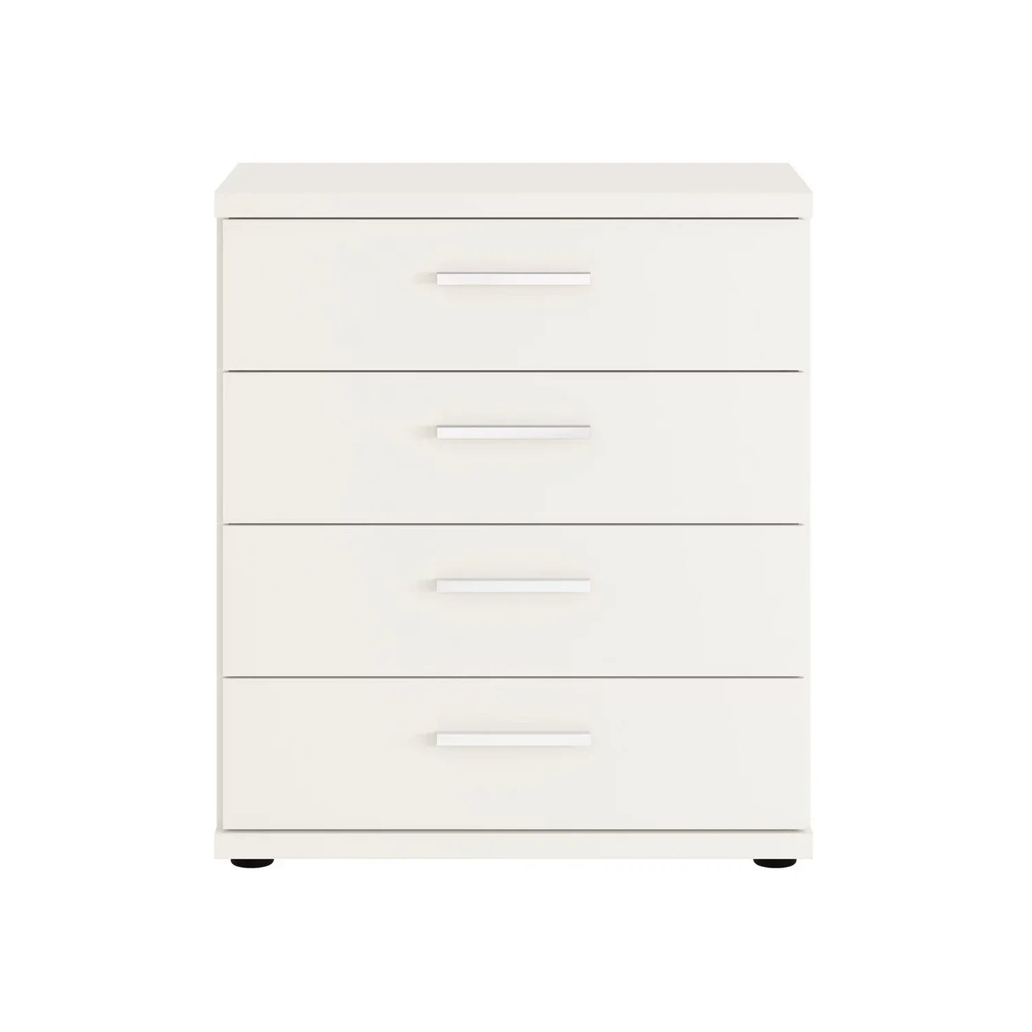 Shop the Wiemann Kempton White 4 drawer Large chest. Available in 4 colours with optional Nordic Oak top and delivered assembled.