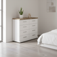 Shop the Wiemann Kempton White 8 drawer chest with Nordic Oak Top. Available in 4 colours with optional Nordic Oak top and delivered assembled.