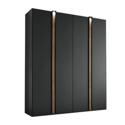 Wiemann Laguna 200cm Graphite 4 Door Wardrobe 