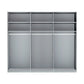 Wiemann VIP Interior View wardrobe with multiple compartments on a white background - Width 300cm