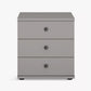 Wiemann Marlo Pebble grey colour 3 Drawer Bedside Cabinet 