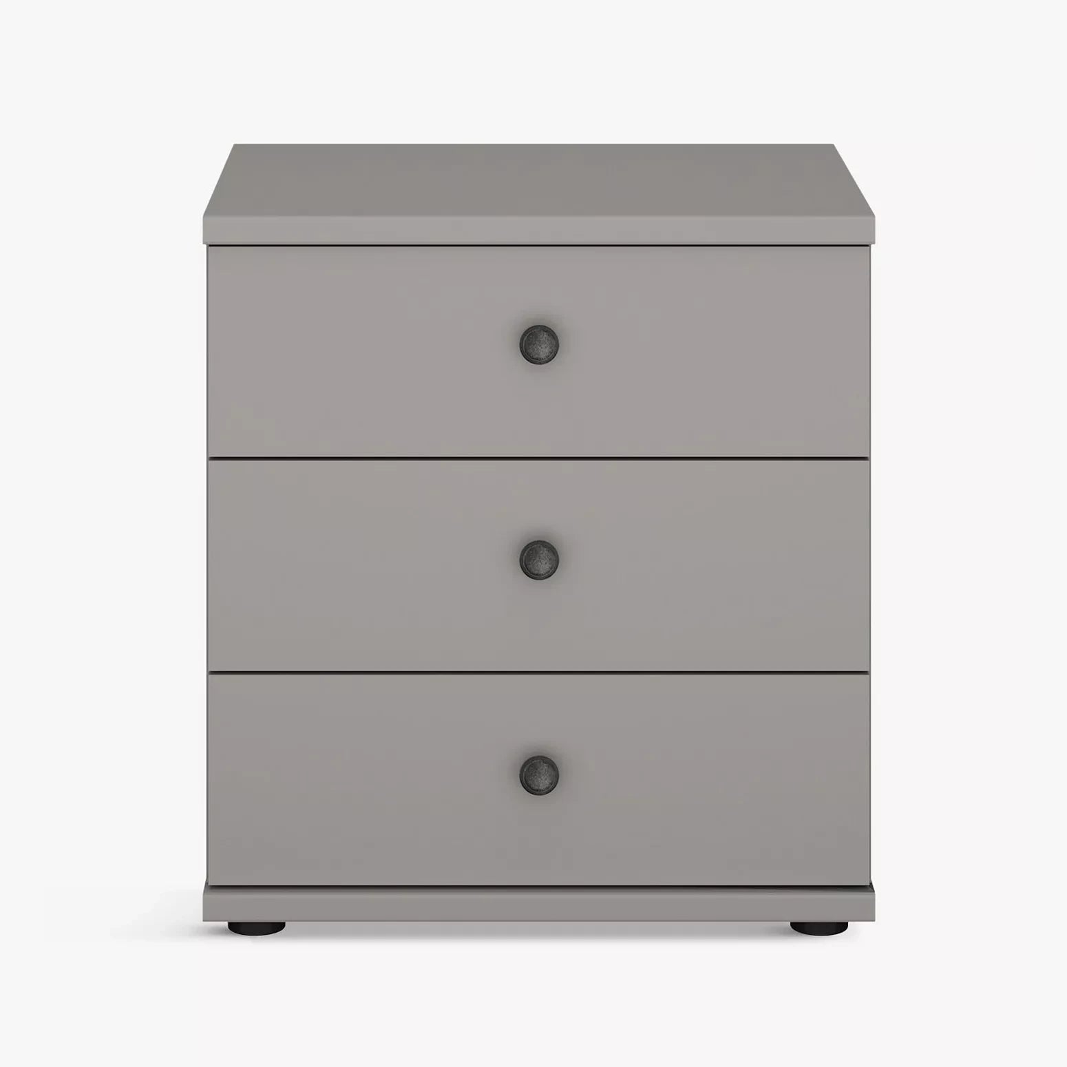 Wiemann Marlo Pebble grey colour 3 Drawer Bedside Cabinet 
