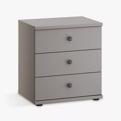 Wiemann Marlo 3 Drawer Bedside Cabinet in Pebble grey colour