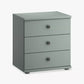 Wiemann Marlo 3 Drawer Bedside Cabinet in Sage Green colour