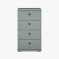 Wiemann Sage Green Marlo 4 Drawer Narrow Chest with round knob handles