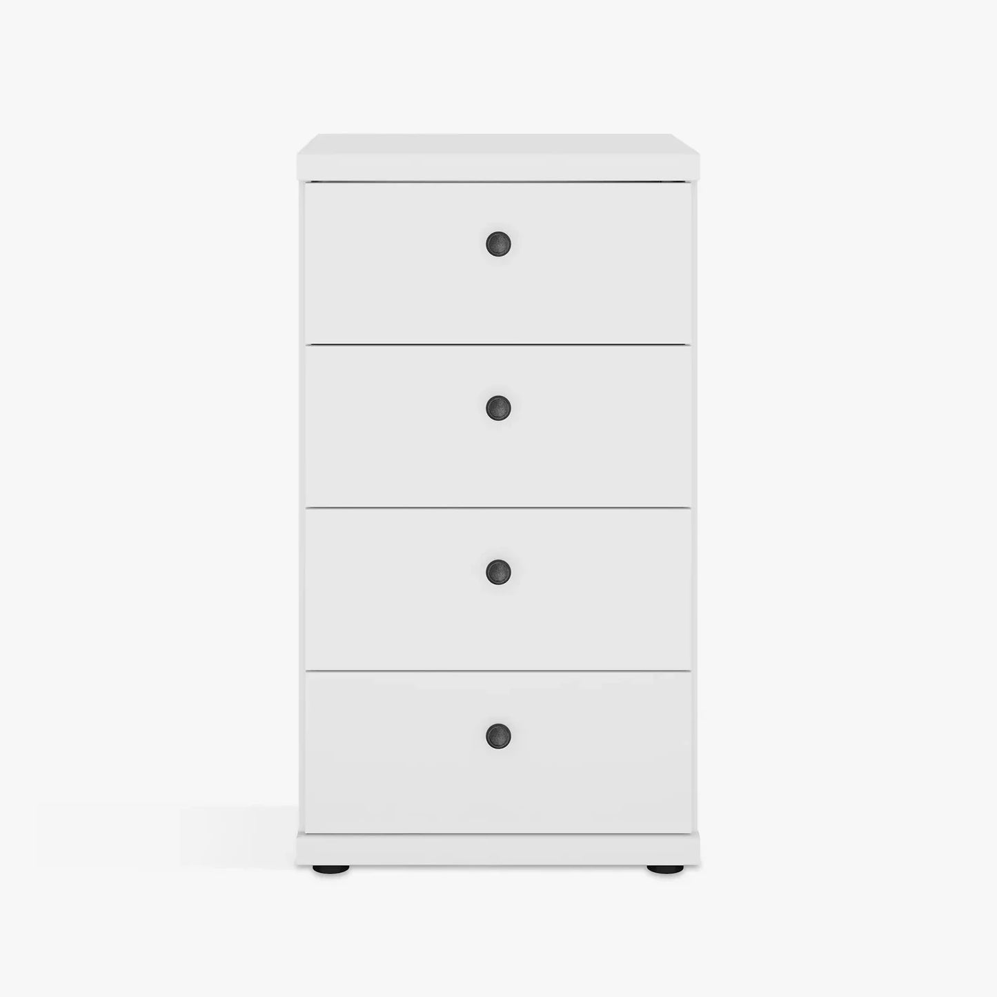 Wiemann Marlo 4 Drawer Narrow Chest with round knob handles in White Colour