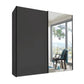 Wiemann Houston 150cm Graphite Glass & Mirror Front 2 Door Sliding Wardrobe 