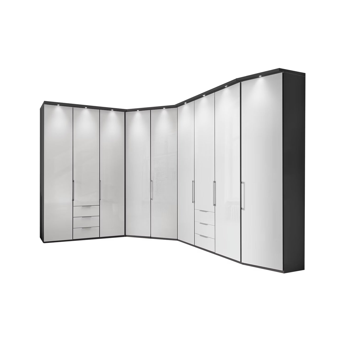 Wiemann Monaco 1000 Large Corner Wardrobe - 3 Door Combination