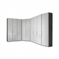 Wiemann Monaco 1000 Large Corner Wardrobe - 3 Door Combination in Graphite Cracase