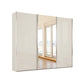 Wiemann VIP Monaco 3000 Champagne Glass Wardrobe with Mirrored Centre Doors also know as Templin 3000