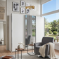 Modern room with Wiemann Monaco 3000 White sliding door wardrobe with mirror 