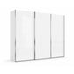 Wiemann Monaco 3000 White Glass Large Sliding 3 Door Wardrobe