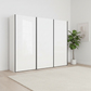 Wiemann Monaco 3000 Sliding 3 Door White Glass Wardrobe