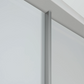 Monaco 3000 White Glass Large Sliding Door Wardrobe with Mirror