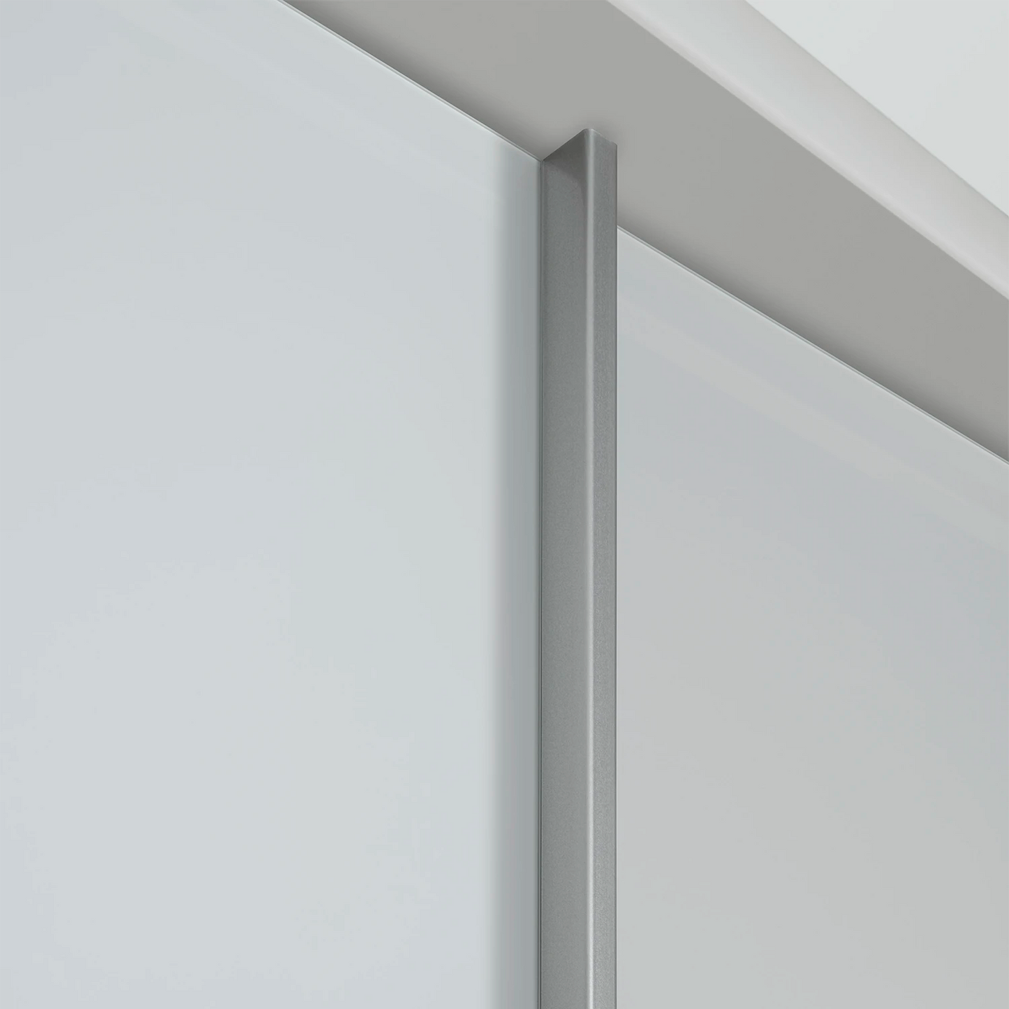 Monaco 3000 White Glass Large Sliding Door Wardrobe with Mirror