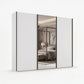 Wiemann Monaco Sliding Door Wardrobe with Mirror and Chrome Handles, available in Width 225cm, 250cm, 280cm, 300cm, 330cm or 400cm